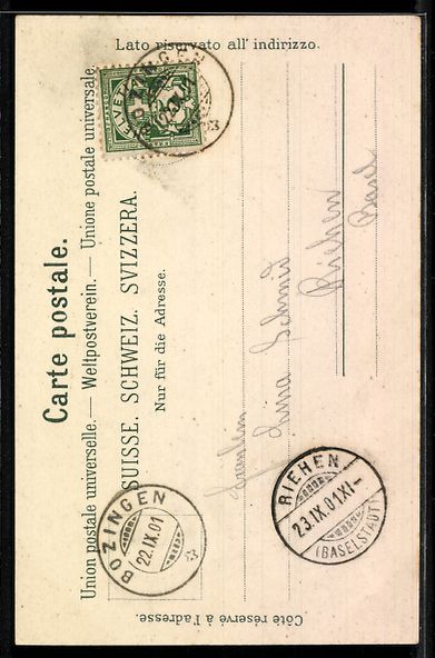 Cartes postales: Lithographie Biel, Taubenloch – D'occasion à Berlin par bartko-reher 1