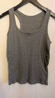 Tank Top weiss grau stretch S
