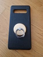 Samsung Galaxy S10 Hülle Schwarz mit Ringhalter Top