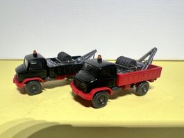 Wiking 2 x Unimog S Werkstattwagen in 1/87