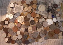 Antike Münzensammlung Nettogewicht über 2 Kilo