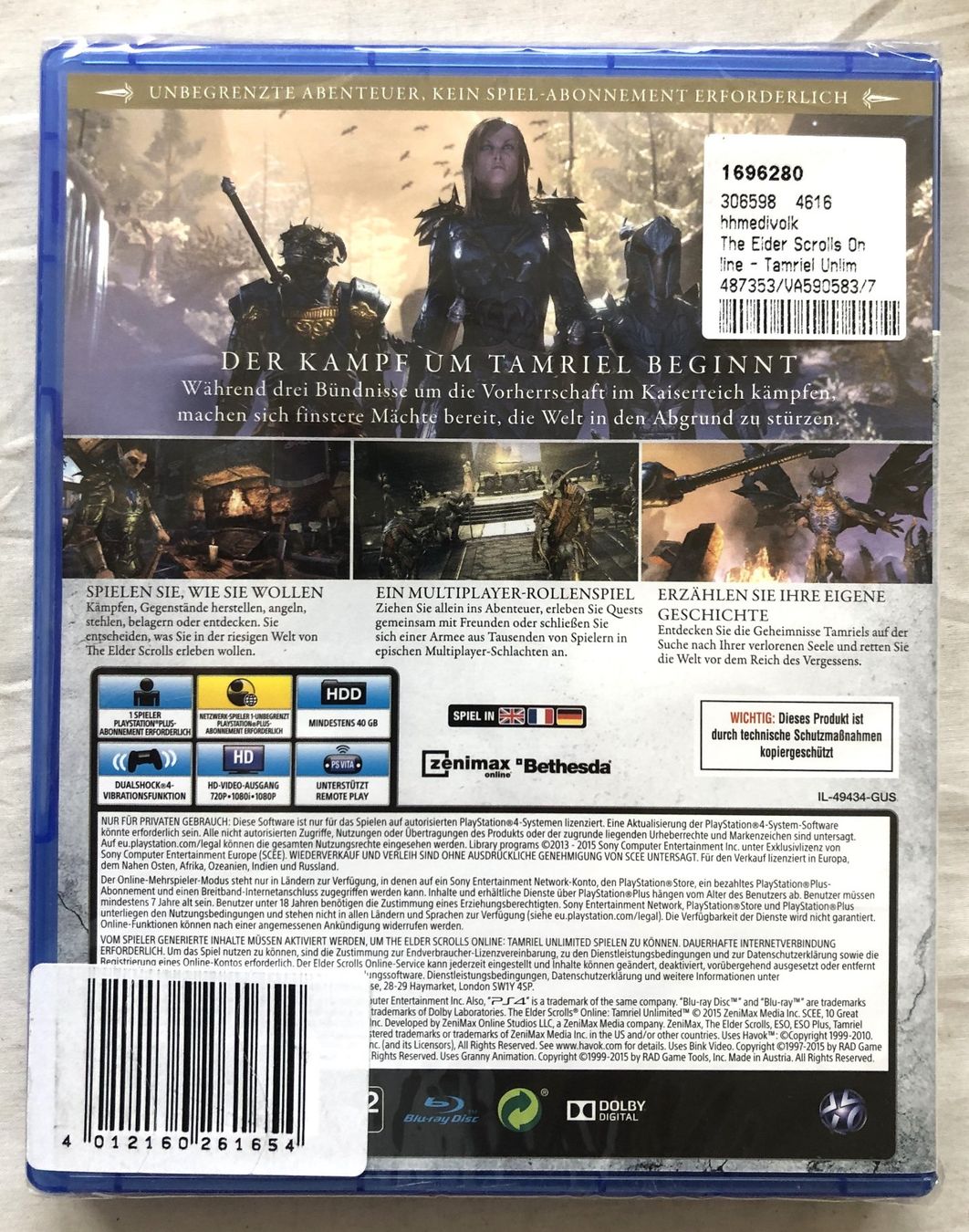 Giochi: PS 4 - THE ELDER SCROLLS - NEU & OVP – Nuovo e nell'imballaggio originale da Schaffhausen venduto da durruti 1