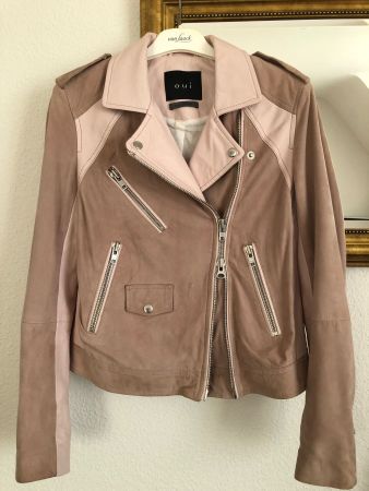 OUI LEDERJACKE, GR.M (38), ROSA TÖNE, WEICHLEDER, FRZ- STIL