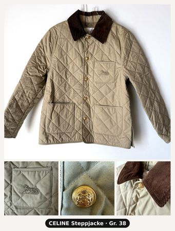 CELINE Paris Hunting Jacket Steppjacke Gr. 38 Beige Original