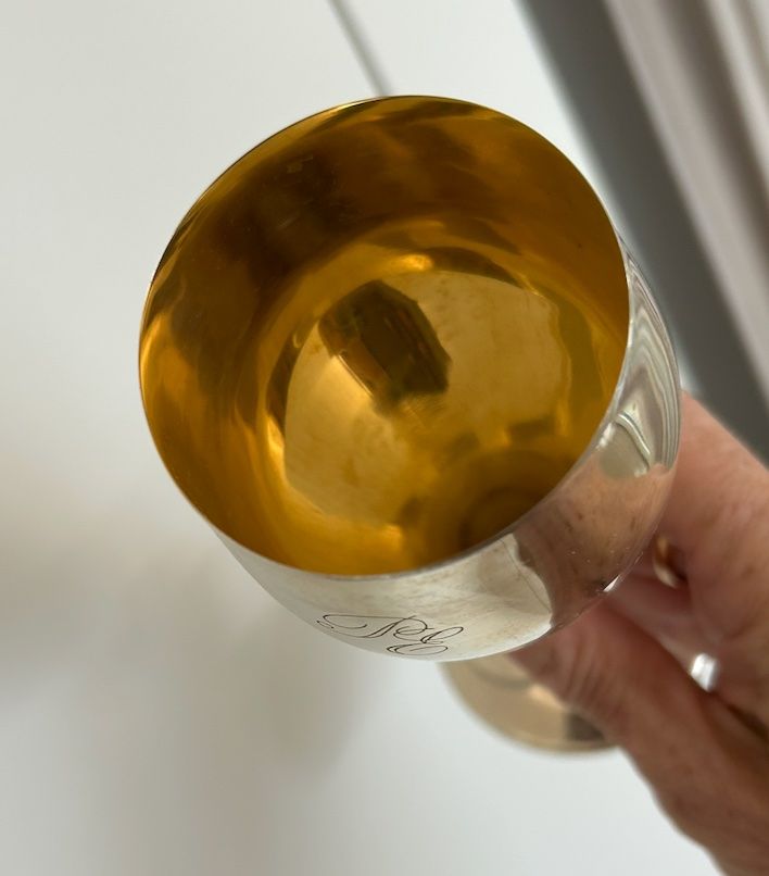 Gläser: 8  Solid silver wine goblets gold plate inside, very smart – Gebraucht aus Zollikon von kmg1 2