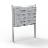 WilTec 10er Briefkastenanlage 2x5 silber
