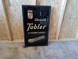 Altes Hinterglas Schild Tobler Reklame Glasschild