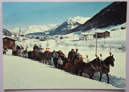 Davos, Schlittenfahrt durchs sonnige Davosertal