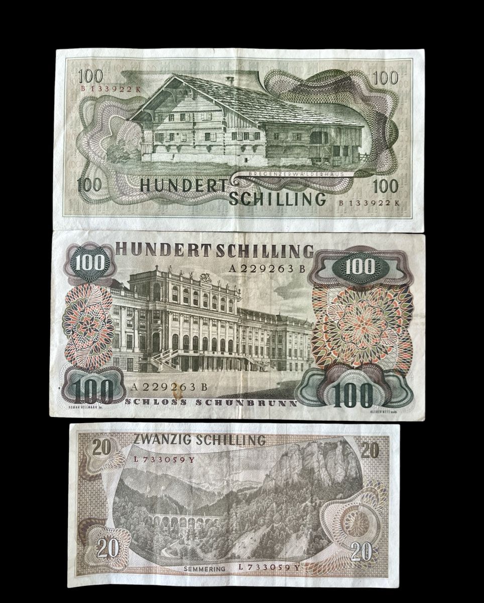 Banconote: Österreich 3 Banknoten – Usato da Winterthur venduto da Numismatica-Vitu 1