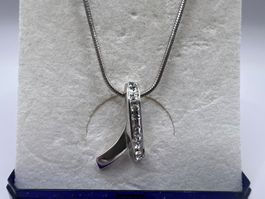 💎 Halskette 925 Sterlingsilber mit 11 Steinen Sterling