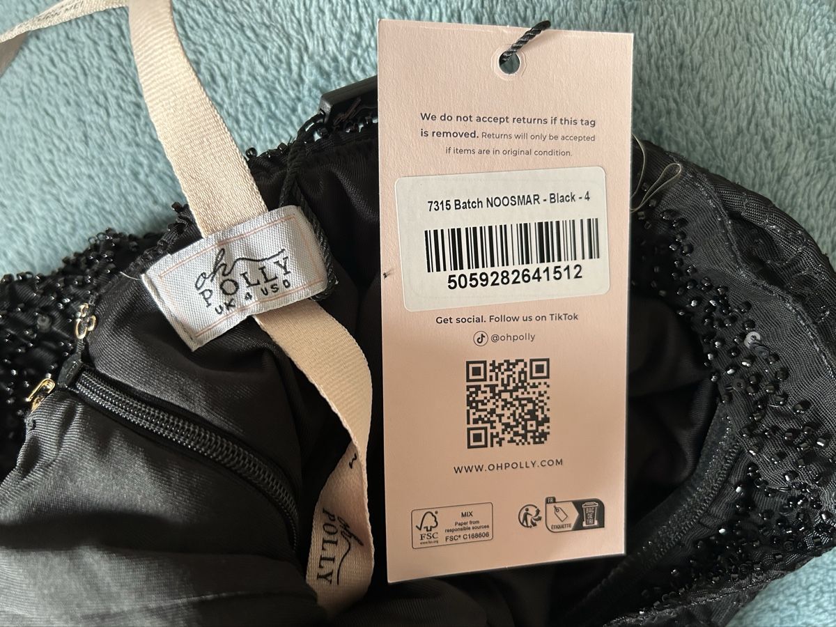 Vestiti: Festtagskleid schwarz mit Perlen – Nuovo e nell'imballaggio originale da Root venduto da nera73 4