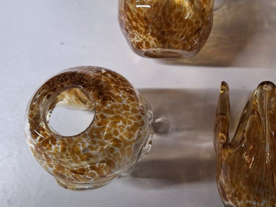 Paralumi: 4 Ersatz- Lampengläser Murano ,bersteinfarben – Usato da Arlesheim venduto da shopradl 1