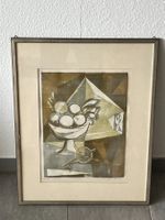 Originale Lithographie "Früchte" gerahmt, ca. 50 x 62 cm