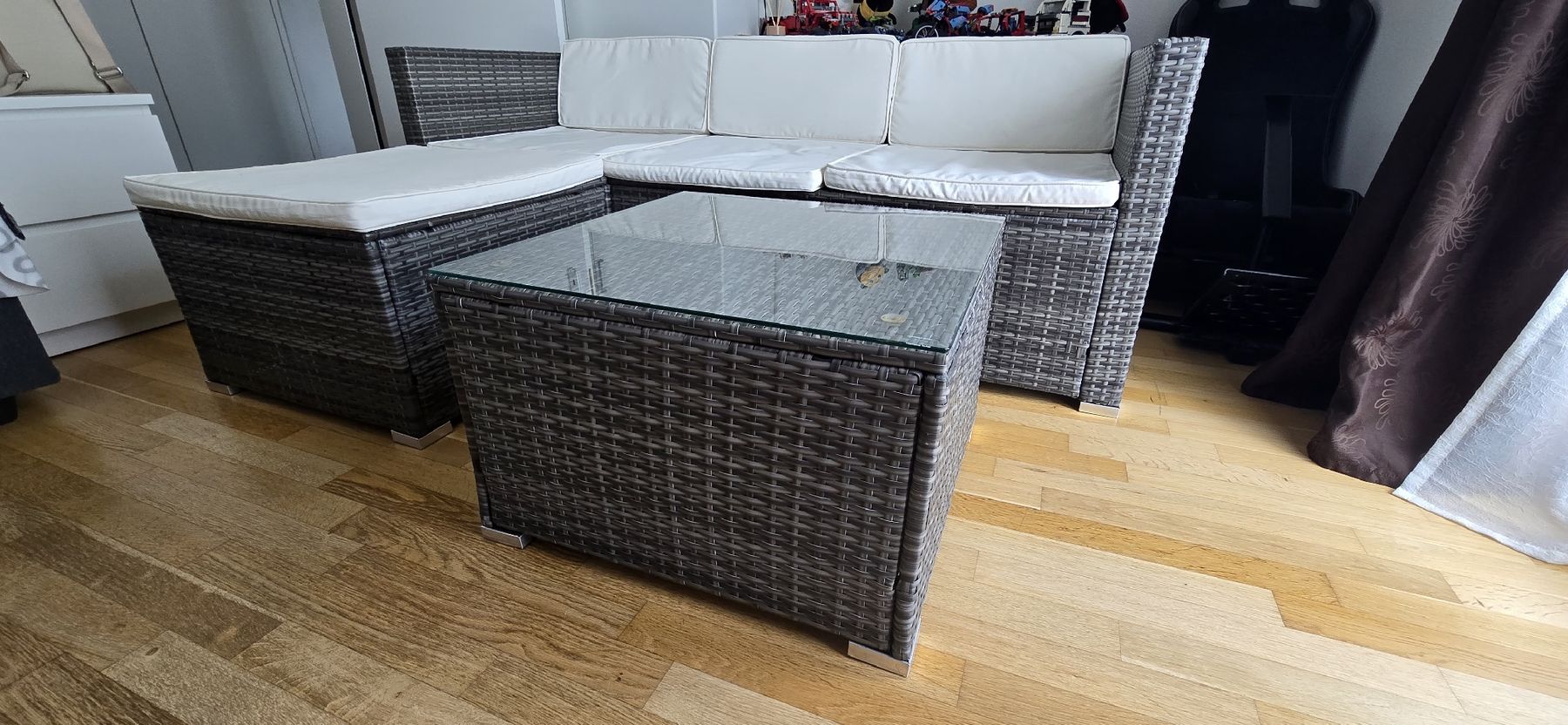 Sedie a sdraio: Rattanlounge NIZZA grau/beige – Nuovo (secondo la descrizione) da Wettswil venduto da Lubek 4