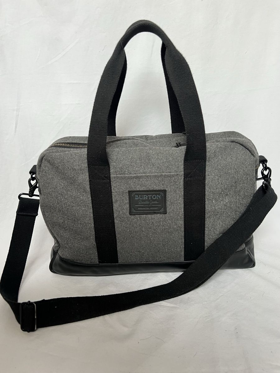 Burton Borse: Burton Bag Wool & Leather Computer Work Office Grey – Nuovo (secondo la descrizione) da Ecublens VD venduto da staceys.stuff