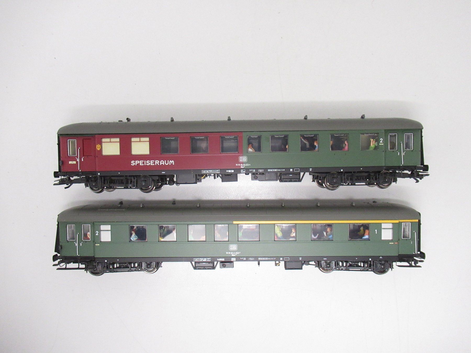 Modellini di ferrovie: Pullman 36102+3 Eilzugwagen 1./2.Klasse+Speisewagen DB DC H0 – Usato da Basel venduto da mhmarken 2