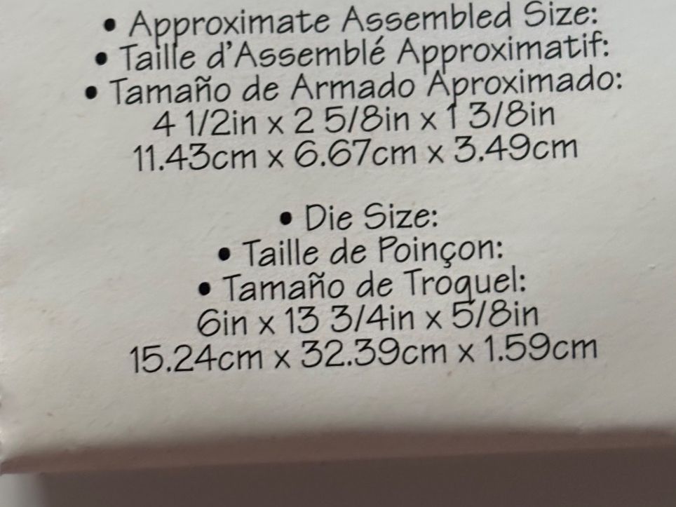Sizzix Sciablone: *** STANZSCHABLONE TASCHE *** – Nuovo e nell'imballaggio originale da Amriswil venduto da SCHLOSSGEISTLI 2