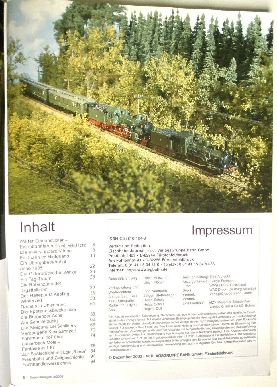 Riviste & Magazine: Eisenbahn Journal - 4! Hefte Super Anlagen 2000/2001/2002 +1 – Usato da Hünenberg venduto da Ecila 3