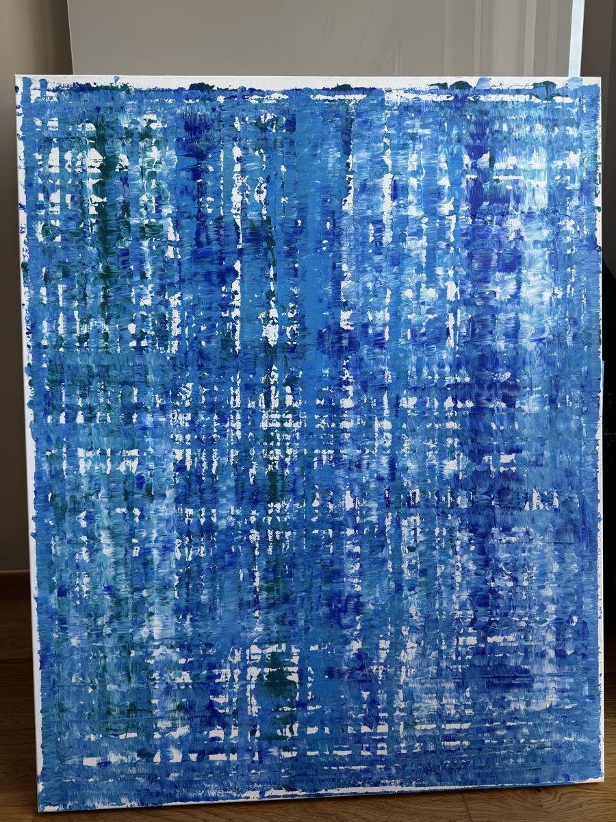 Tableaux: 100 x 80 cm Schweizer Kunst Blau – Neuf (Voir description) à Zürich par LuxuryJewellery 5