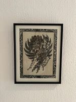 Traditionelles Bild aus Bali (Garuda Gott) mit Holzrahmen