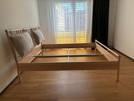 180x200 cm, BJÖRKSNÄS Bettgestell, Birke/Birkenfurnier