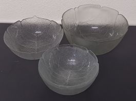 4 - ER SET AN *GLAS - SCHÜSSELN* DM 22 -31/H 8 -14CM/INTAKT