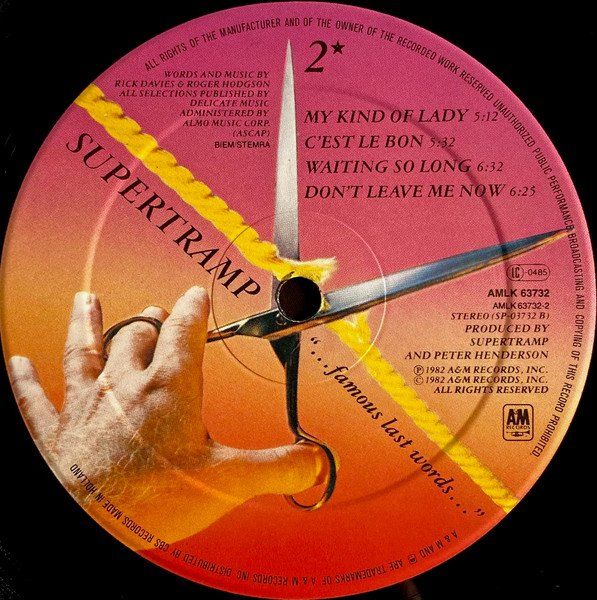 Dischi in vinile: Supertramp – Nuovo (secondo la descrizione) da Aeschi SO venduto da Stones55 3
