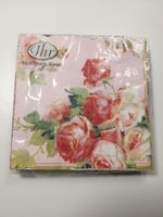 Neu! Serviette 20Stück, orig.VP, Rosen-Motive, Twint:Ja