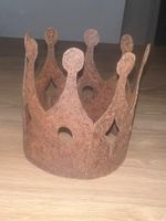 Deko Krone aus rostigem Metall, Gartendeko, Vintage Stil!