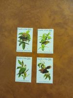 Rare lot de 4 timbres de Palau, thème oiseaux tropicaux!