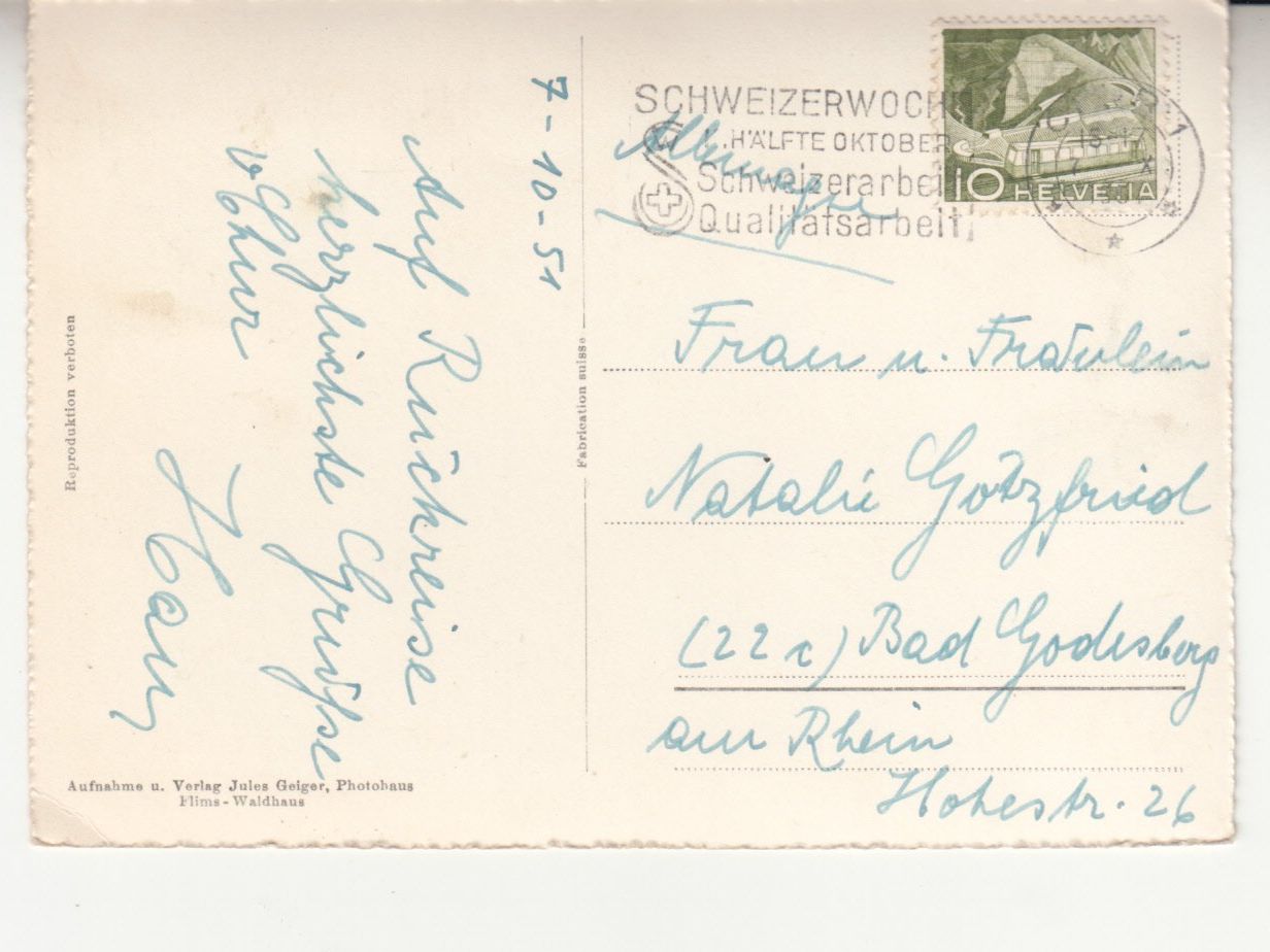 Cartes postales: Chur 1951 – D'occasion à Bürglen TG par StampGraf 1