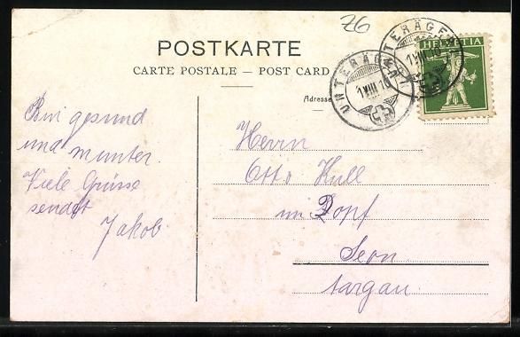 Ansichtskarten: Unteraegeri, Hotel Kurhaus Waldheim mit  – Gebraucht aus Berlin von bartko-reher 1