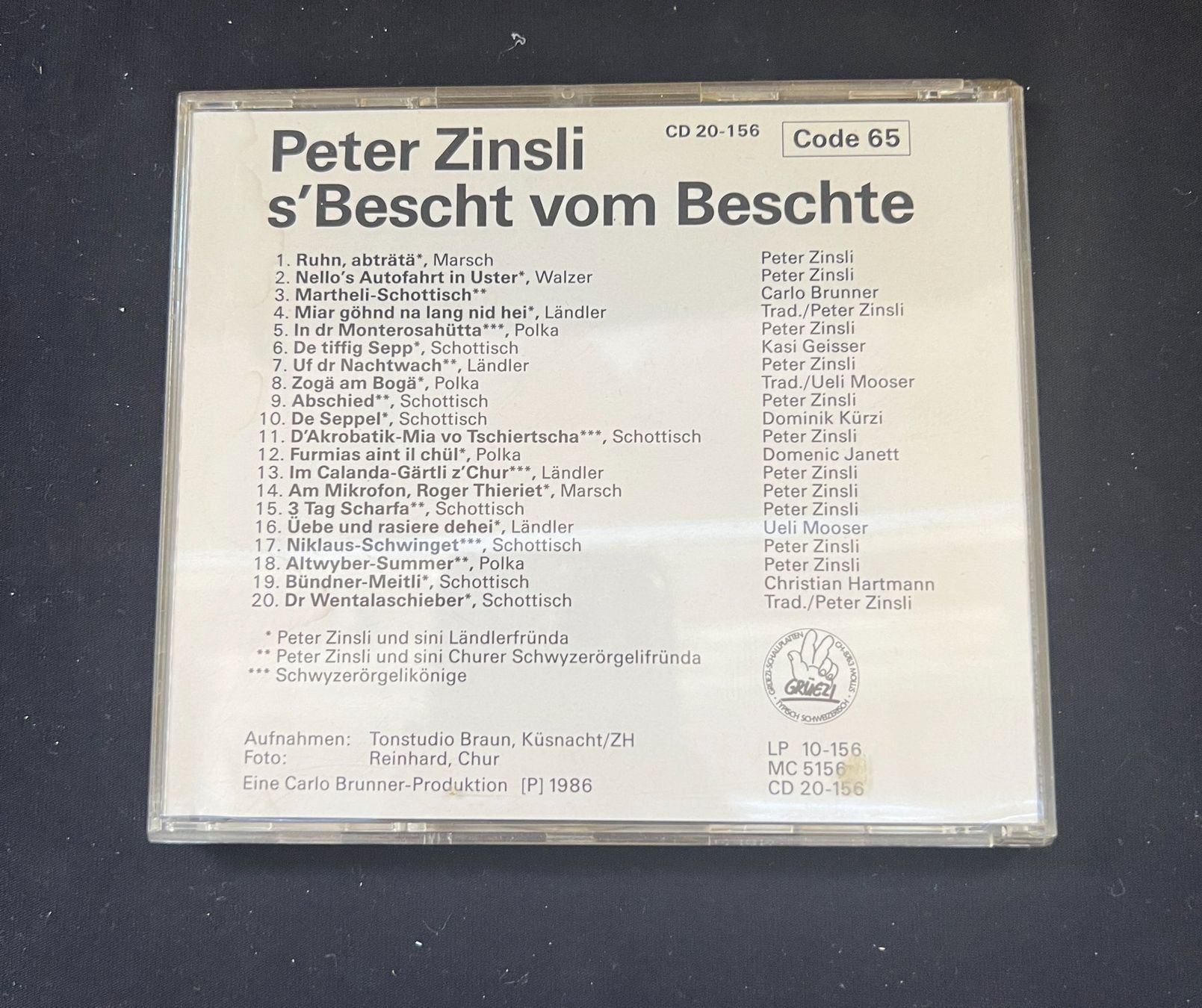 CDs: CD Peter Zinsli – D'occasion à Zürich par Drahtzug 1