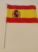 Spanische Fahne klein mit Stiel neu