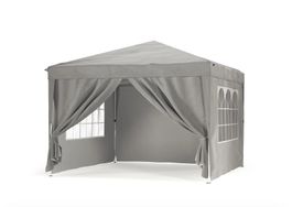 Pavillon Partyzelt 3x3m grau 4 Seitenwände - Gratis Versand