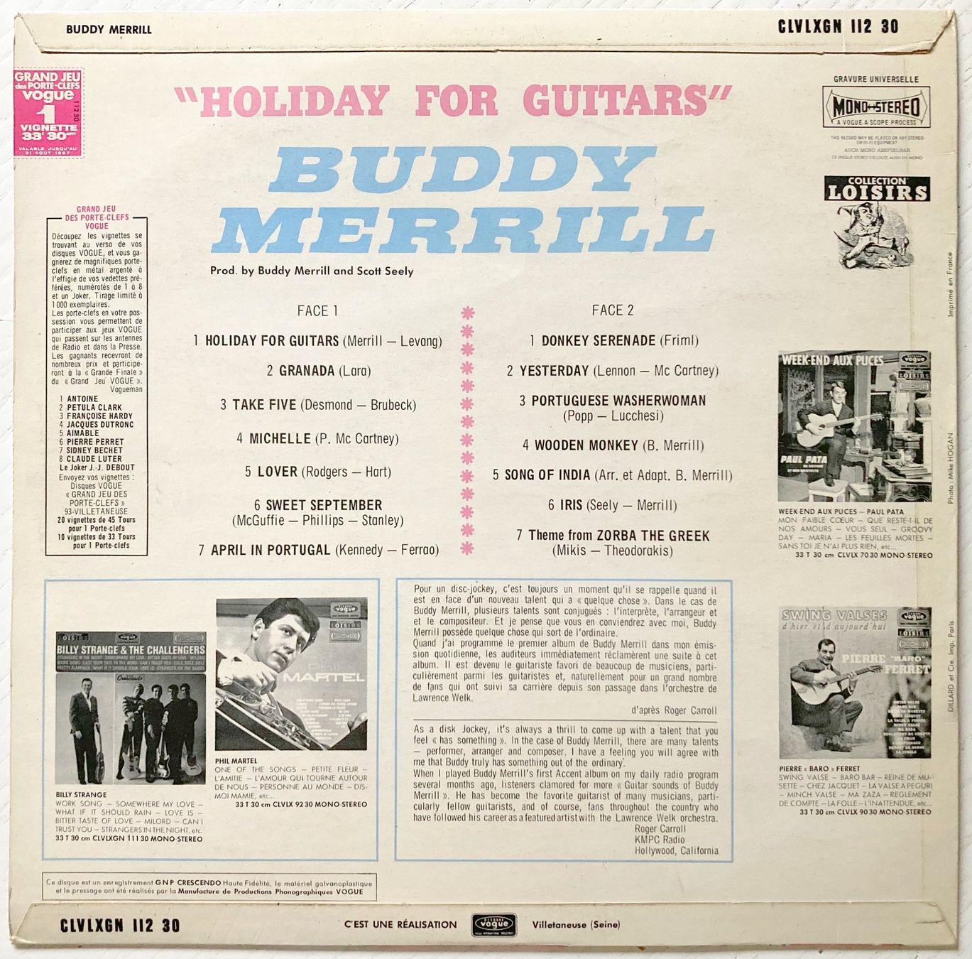 Dischi in vinile: BUDDY MERRILL - HOLIDAY FOR GUITARS – Usato da Bottens venduto da hotter-than-hell 1