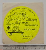 Autocollant - Sport Promotion Neuchâtel - Le skate c'est...