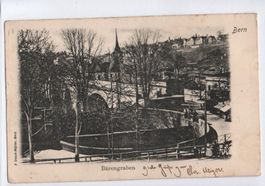 BERN Bärengraben - 1903 gel. n. Zürich, Rasierklingenstempel