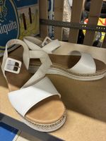 Damen Sandalen weiss mit Plateau Sohle guter Zustand