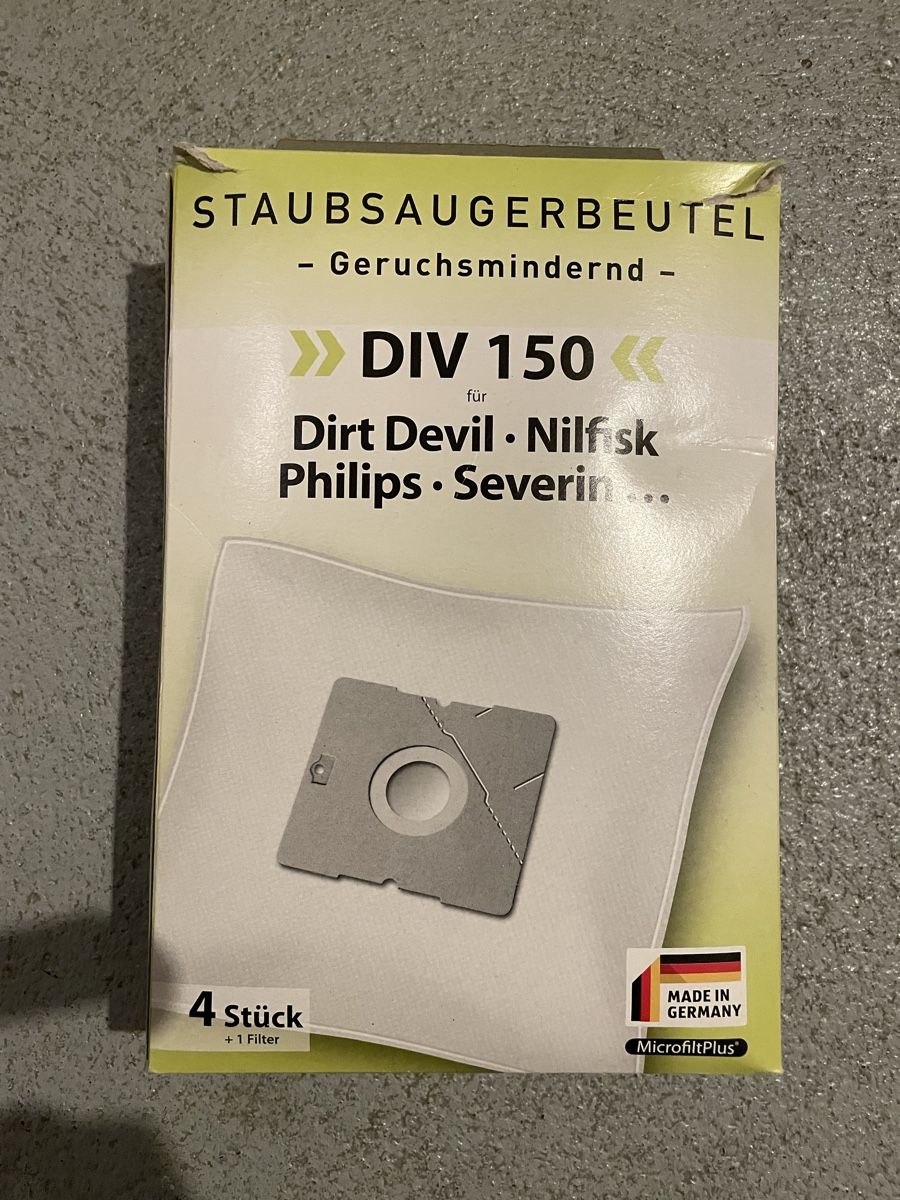 Aspirapolveri & Accessori: 2 pack Staubsaugerbeutel DIV 150 - Neu, Originalverpackt! – Usato da Winterthur venduto da Tiklo