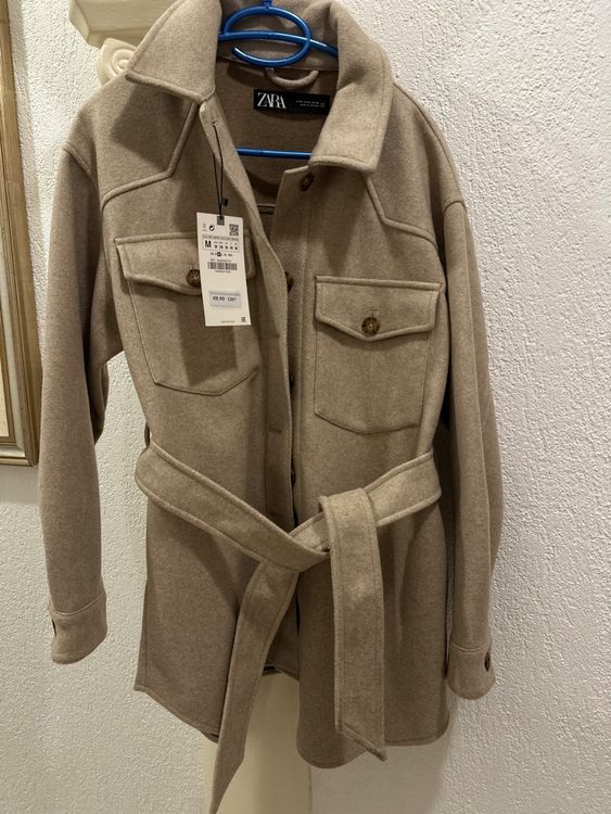 Zara Einreiher Blazer Jacke Mit Federbündchen Rosa Gr. XS S M L 3419