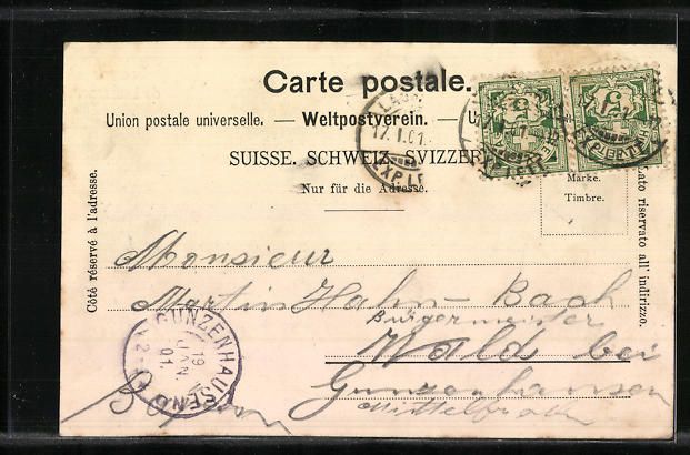 Cartoline postali: Lausanne, Hotel de Postes mit Strassenba – Usato da Berlin venduto da bartko-reher 1