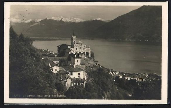 Cartoline postali: AK Locarno, Madonna del Sasso, 1925 – Usato da Berlin venduto da bartko-reher