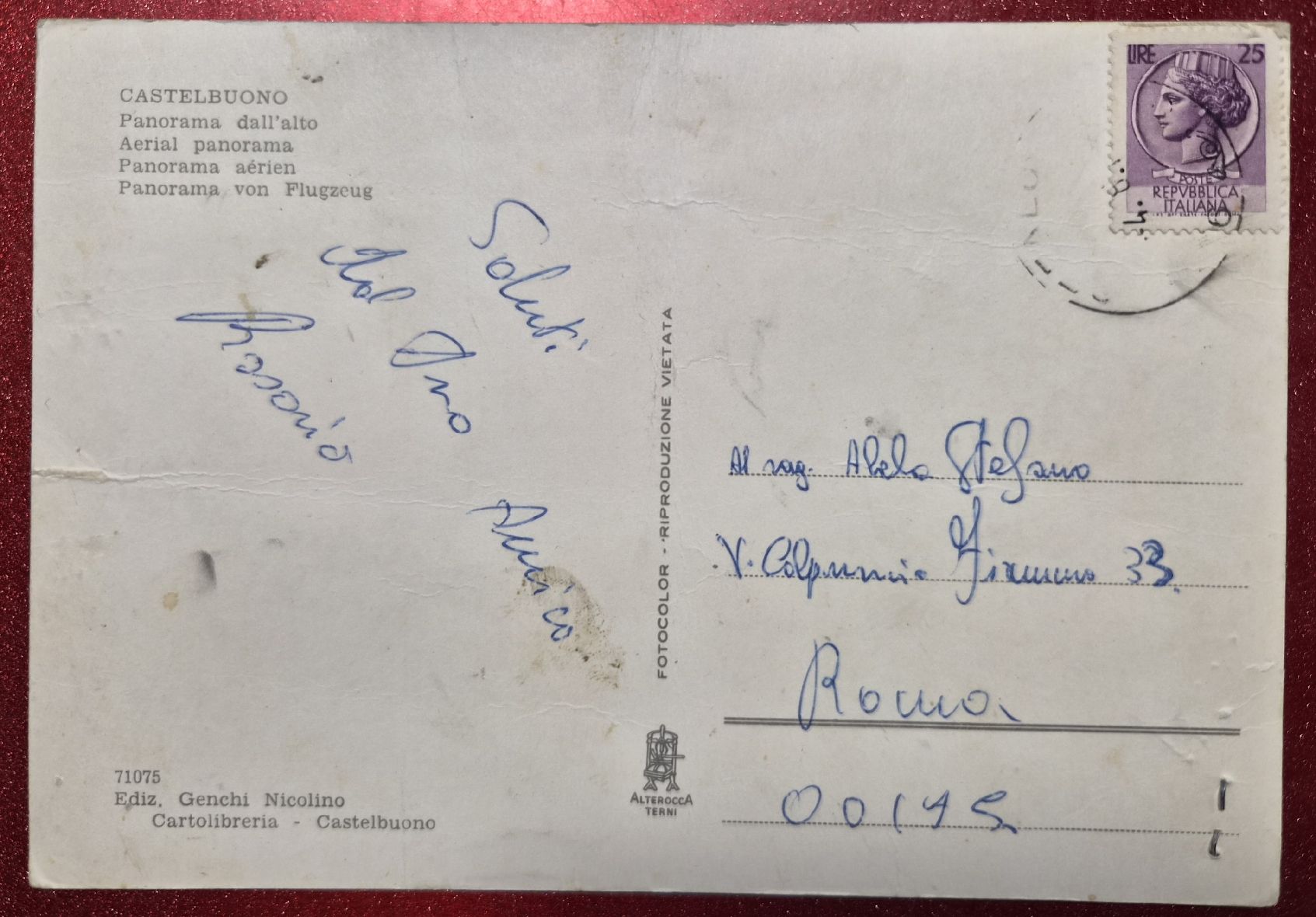Cartoline postali: Castelbuono Panorama Italien  alt – Usato da Melchnau venduto da Fishel 1