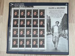 USPS Gedenkmarken-Kleinbogen JAMES DEAN / Hollywood-Legends