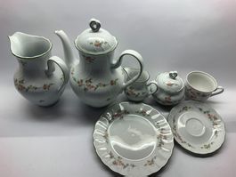 Vintage Kaffee-/Teeservice aus Porzellan – 7-teilig mit fein