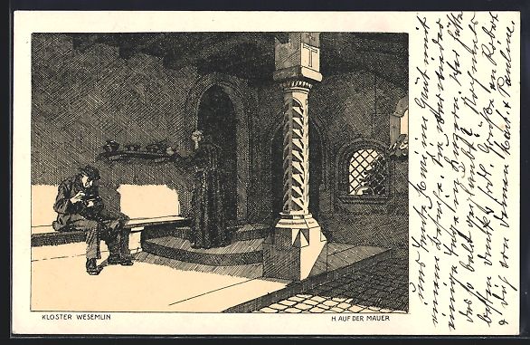 Cartoline postali: AK Alt - Luzern, Kloster Wesemlin, 1921 – Usato da Berlin venduto da bartko-reher