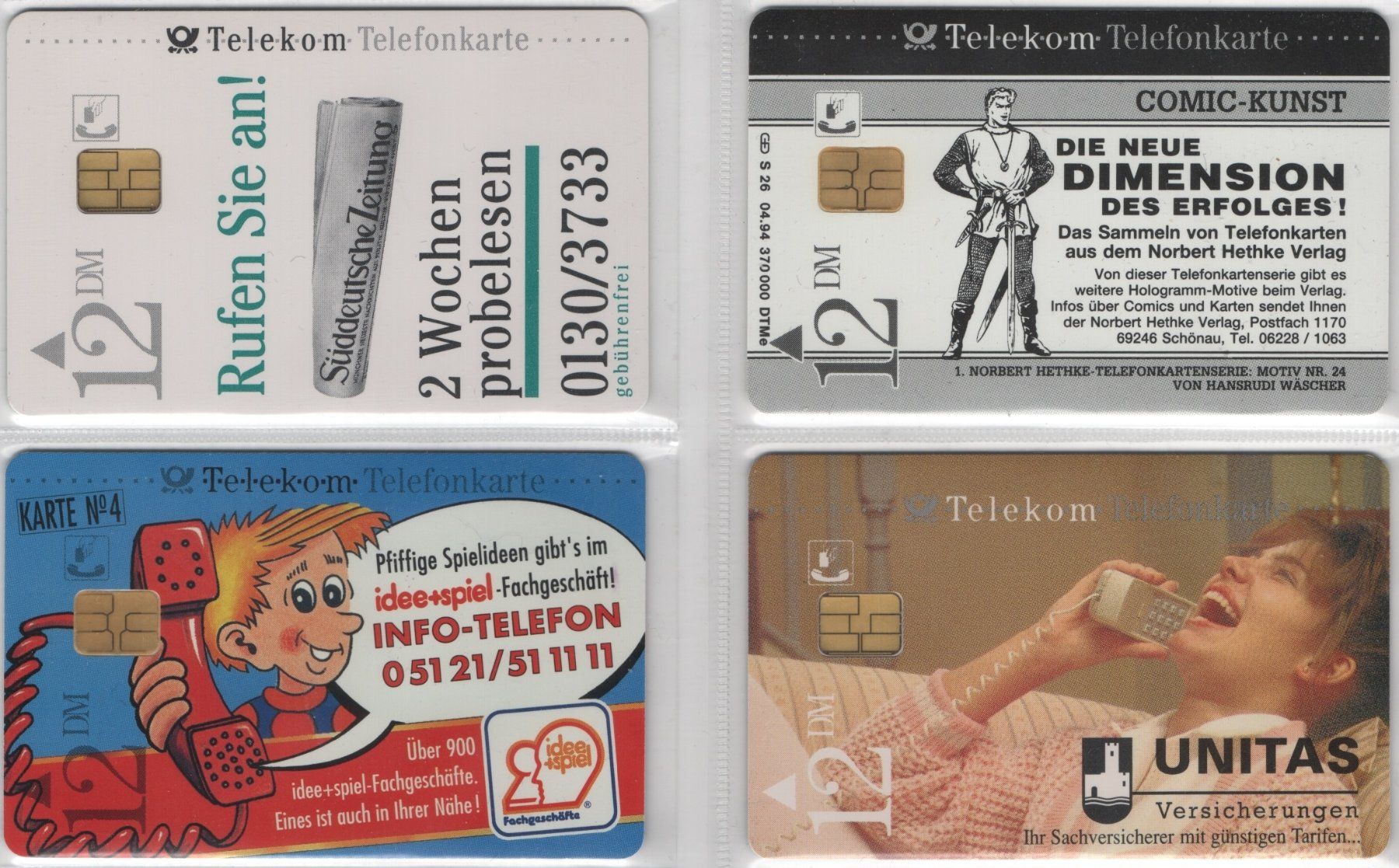 Schede telefoniche: 4 ungebrauchte deutsche Telefonkarten aus der S Serie – Nuovo (secondo la descrizione) da Eglisau venduto da Chperfins 1