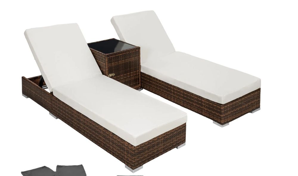 Liegestühle aus Polyrattan inkl. Tisch Kaufen auf Ricardo