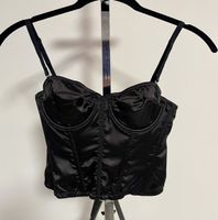 Urban Outfitters - T S, Corset sexy en satin noir